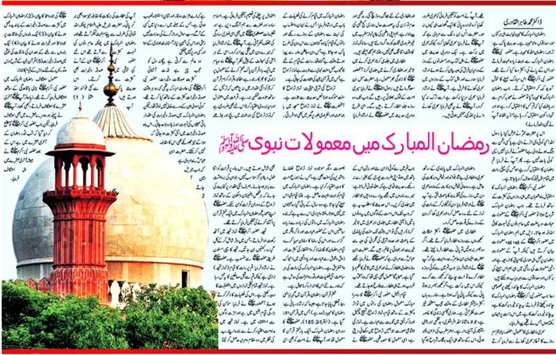 Minhaj-ul-Quran  Print Media CoverageDaily Pakistan (Niazi) Article